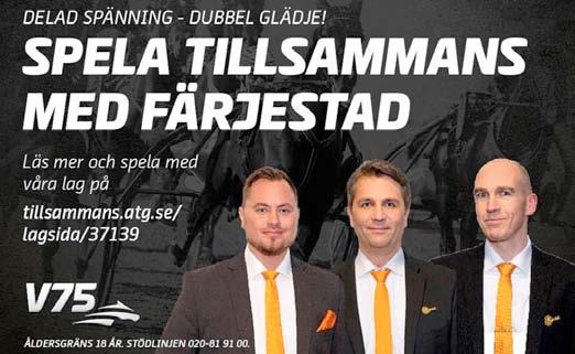 KVALLOPP LJUSBLÅ start. OBS! Inget spel i detta lopp SPLENDID JOVIJAL 0:, M, AM 00,br. v. e Ri