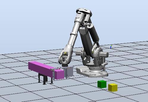 3.4 Robotcell Monteringsverktyget används i robotcellen där arbetsmomentet ska utföras. Robotens första moment är att få in statorplåtar och stacka dem på en statorvagga.