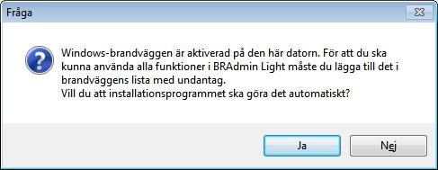 BRAdmin Light (Windows ) Installera konfigureringsfunktionen BRAdmin Light Klicka på [Nätverksverktyg].