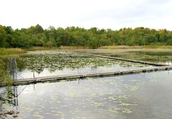 Uppdragsnr: 10096905 5 (12) anläggningens reningseffekt finns 2 men visar inte resultat med avseende på sedimentering i skärmbassängen. Bild 3. Skärmbassäng i Flaten. Flaten Anläggningen byggdes 1980.