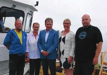 sidenten bjöd in verksamhetsområdets distriktschef Eeva Taimisto till festmottagningen på Finlands självständighetsdag.
