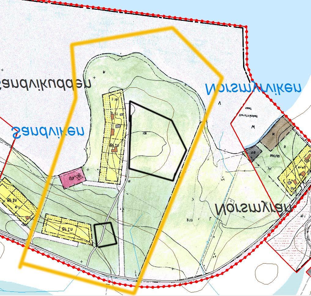 Detaljplan Nuvarande plan från 1987 medger 9 bostadstomter i området, samt