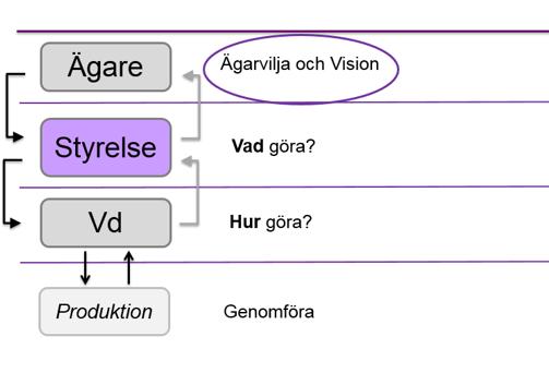 Ägaren/ägarna ansvarar för: Att det finns en dokumenterad ambition med bolaget, ett ägardirektiv Att ägarfrågor antal ägare, köp- och sälj av aktier, utdelningar, ägarkonflikter