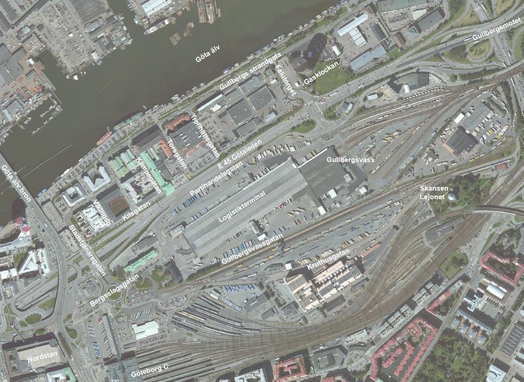 E45 delen Lilla Bommen Marieholm granskningshandling 2014-03-03 Underlagsrapport geoteknik Höjddata (LAS-data) hämtat från Göteborgs hydromodell Befintliga dagvattenledningar Kretslopp och Vatten