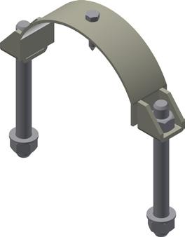 På stolpjordningspinnen finns klämma monterad som medger anslutning av aluminium 10-99 mm 2 och kopparledare 6-35 mm 2.