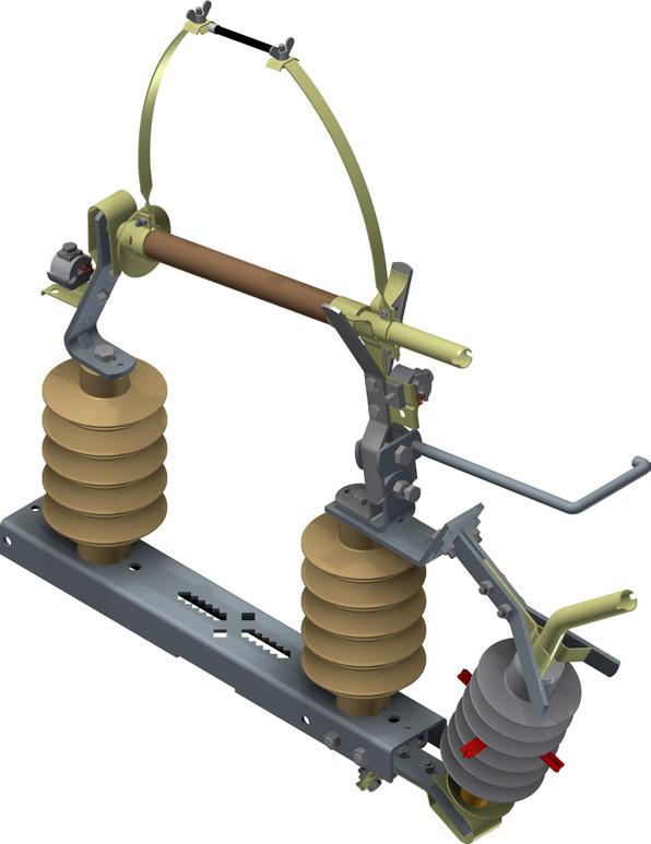 06 355 87 L33G-20 / GGP / UF Frånskiljarsäkring 24 kv med patronrör, anslutningsklämmor för 6-35 mm 2 Cu I 16-99 mm 2 AI. Jordningspinne och fästelement.