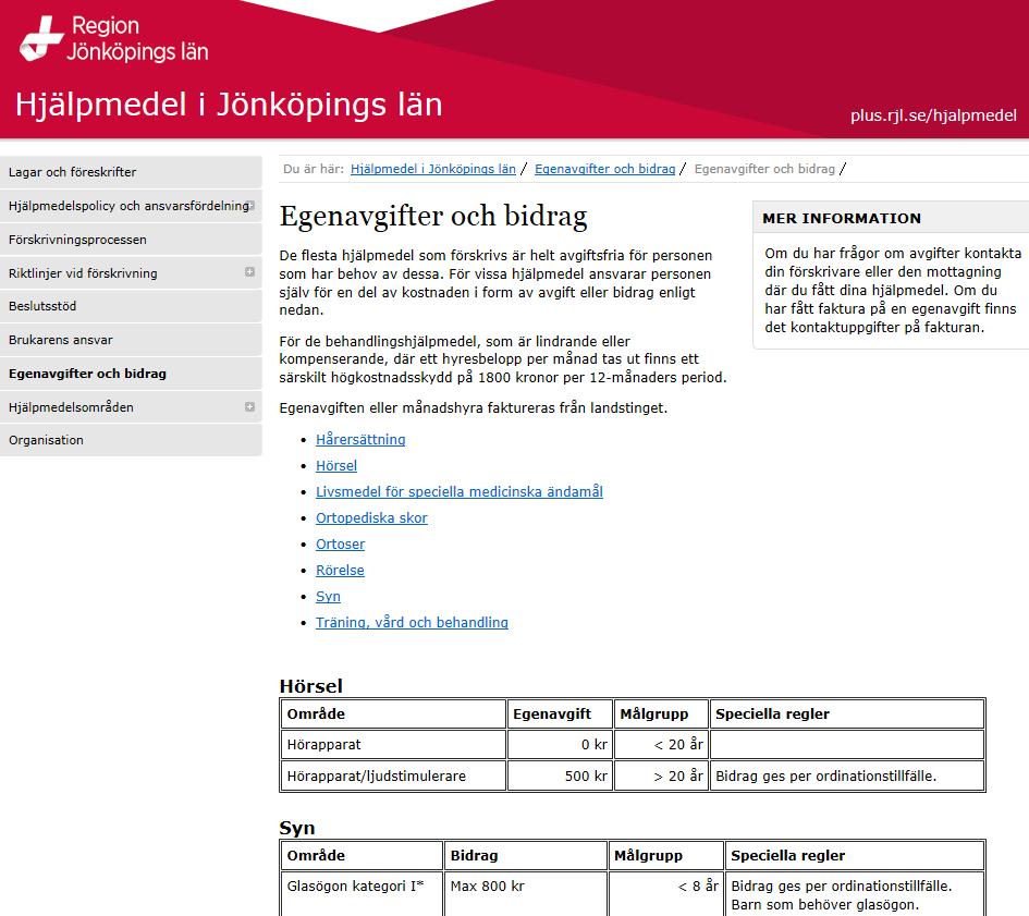Avgifter Beslutad av Regionfullmäktige