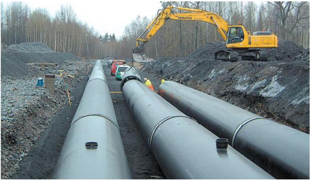 Bild 5 Dagvattenmagasin av Weholite dubbelväggiga lättviktsrör, polyeten. Källa: www.kwhpipe.se 3.4.