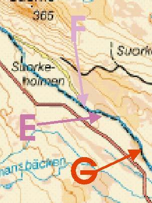 3.3.7 obj 40 (7326935-1689582) Figur 22 visar elfiskelokalen obj 40, Varjisån 2007-08-17 nerifrån och på kartan markerat med rött G.