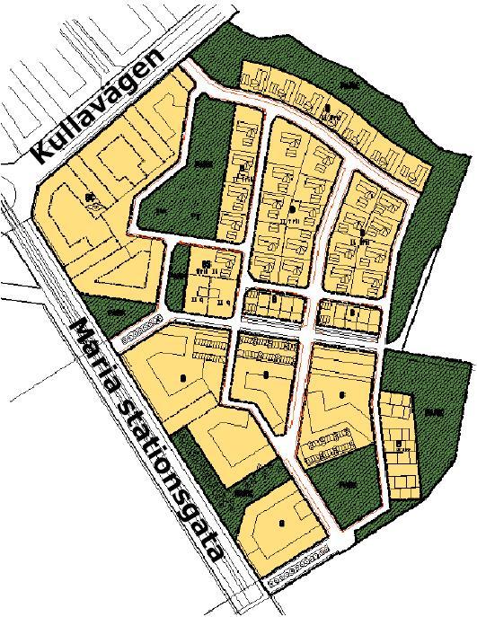 Figur 3 Detaljplan över Maria stationsområde etapp 2. 1.7 Trafik Uppgifter om trafikmängder på gatunätet har hämtats in från Helsingborgs stad.