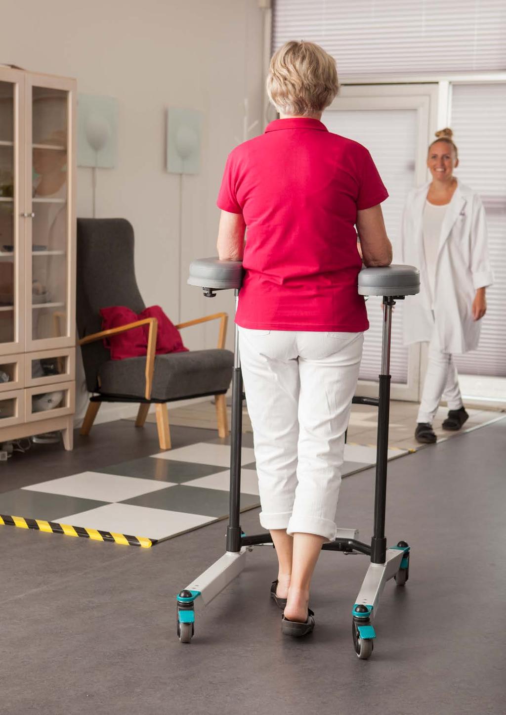 Bure Gåbord Mänskligare formgivning med följsamma linjer som inte innesluter patienten. Konstruktion som ökar stabilitet och kontroll.