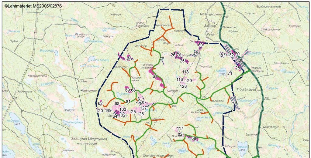 10 Nr SCA klass Rödlistade arter Klass enligt rödlistan 102 3 119 3 131 3 Granticka Lappticka 132 3