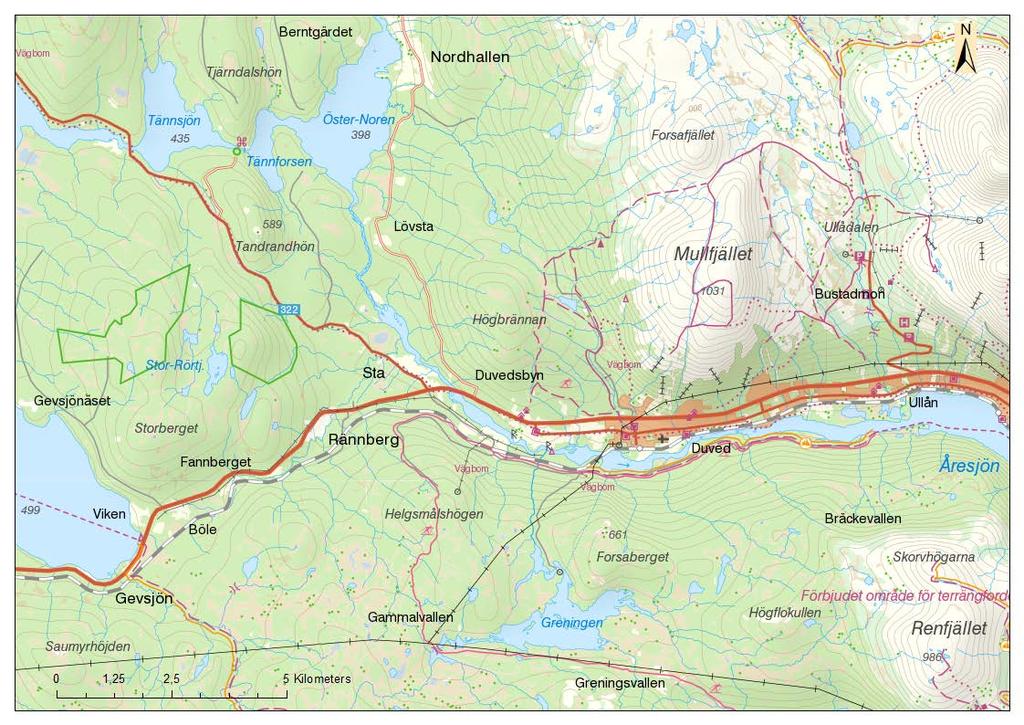 Inledning Under hösten 2017 inkom Länsstyrelsen i Jämtlands län med en förfrågan till Jamtli om att göra en arkeologisk utredning, etapp 1 och 2, i samband med att Trafikverket avser att anlägga