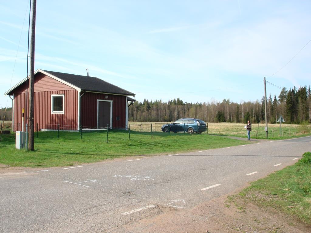 Figur 5.1. Ryningsholmsvägen (väg 909) passerar cirka 10 meter norr om vattentäkten.