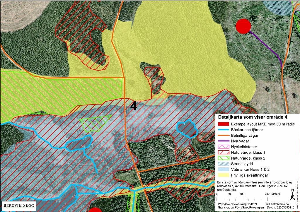 5 OMRÅDE 4 12 5.1 Beskrivning av vägpassage genom restriktionsområde Befintlig väg passerar över Svantjärnsmyran, våtmark klass 2.