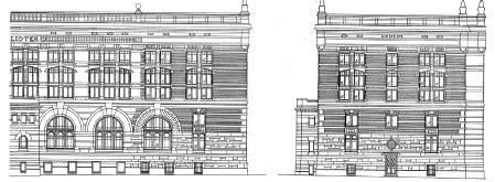År 1924 utvidgades biblioteket genom en tillbyggnad mot öster i samma material och stil som den äldre delen.