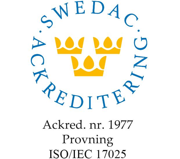 Eurofins Environment Testing Sweden AB Box 737 531 17 Lidköping Tlf: +46 10 490 8110 Fax: +46 10 490 8051 MITTA AB Rebecca Friberg Teknikringen 9 58330 LINKÖPING AR-17-SL-242347-01 EUSELI2-00490105