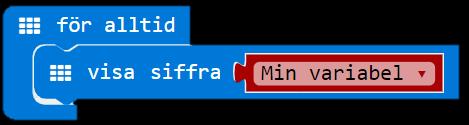 I denna uppgiften kommer man att använda block från följande grupper Skrollandet uppstår för att micro:bit endast kan visa ett tecken