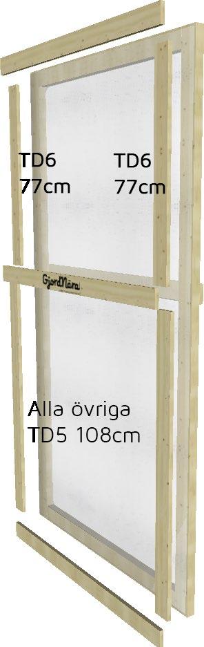 Se till att skruva 2 skruvar över och 2 skruvar under skarven på långsidorna så blir dörren stabil.
