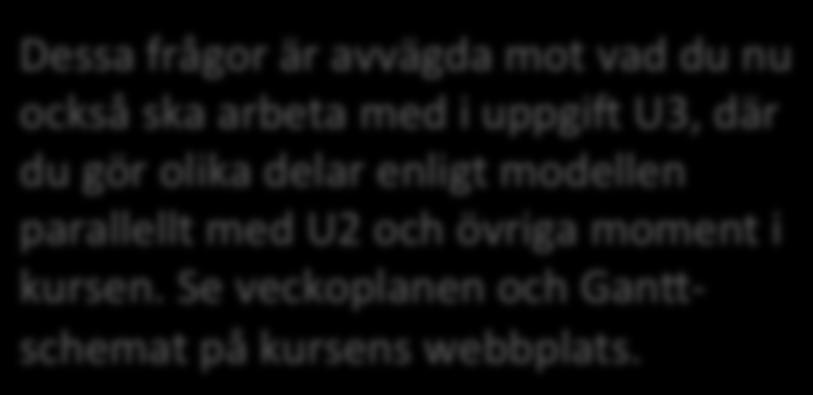 D2: Beskriv Garre[s modell i en tabell med en rad per plan i modellen. I första kolumnen anger du namn på planet.