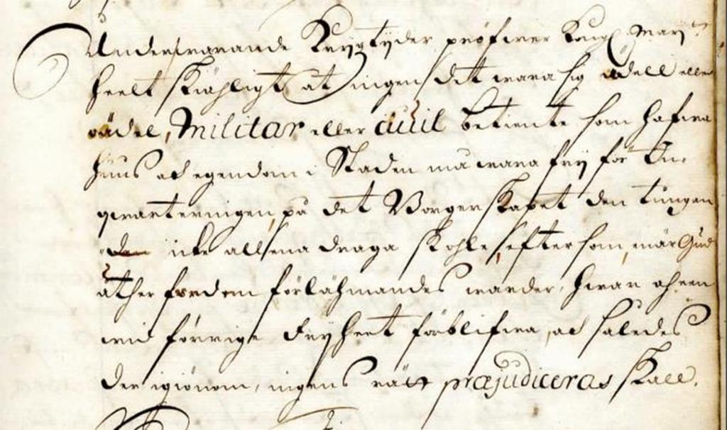 Carl XI:s resolution på Malmö stads besvär angående inkvartering, Upsala den 27 september 1675 med transkribering och förtydligande.