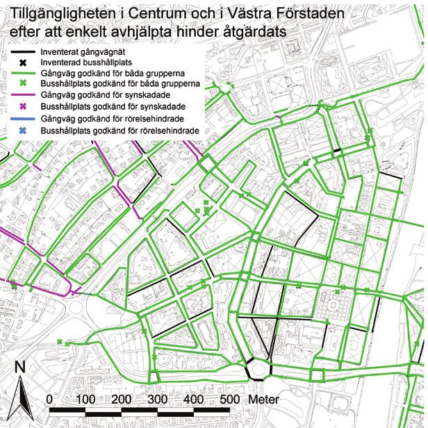 RESULTAT EFTER GENOMFÖRDA ÅTGÄRDER För att belysa vikten av handikappanpassning de och de möjligheter som finns i begreppet enkelt avhjälpta hinder kommer jag nedan att redovisa hur de områden jag