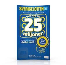 .. Prenumerera på Sverigelotten 4 lotter/mån=100 kr 6