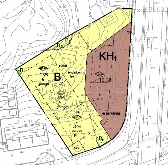 6 (19) Figur 2.1: Situationsplan på planområde (utdrag ur detaljplan).