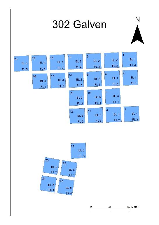 Försöken är anlagda på mark med olika bördighet och klimatläge (tabell 1). Alla försök är anlagda på hyggen efter avverkning av grandominerade bestånd.