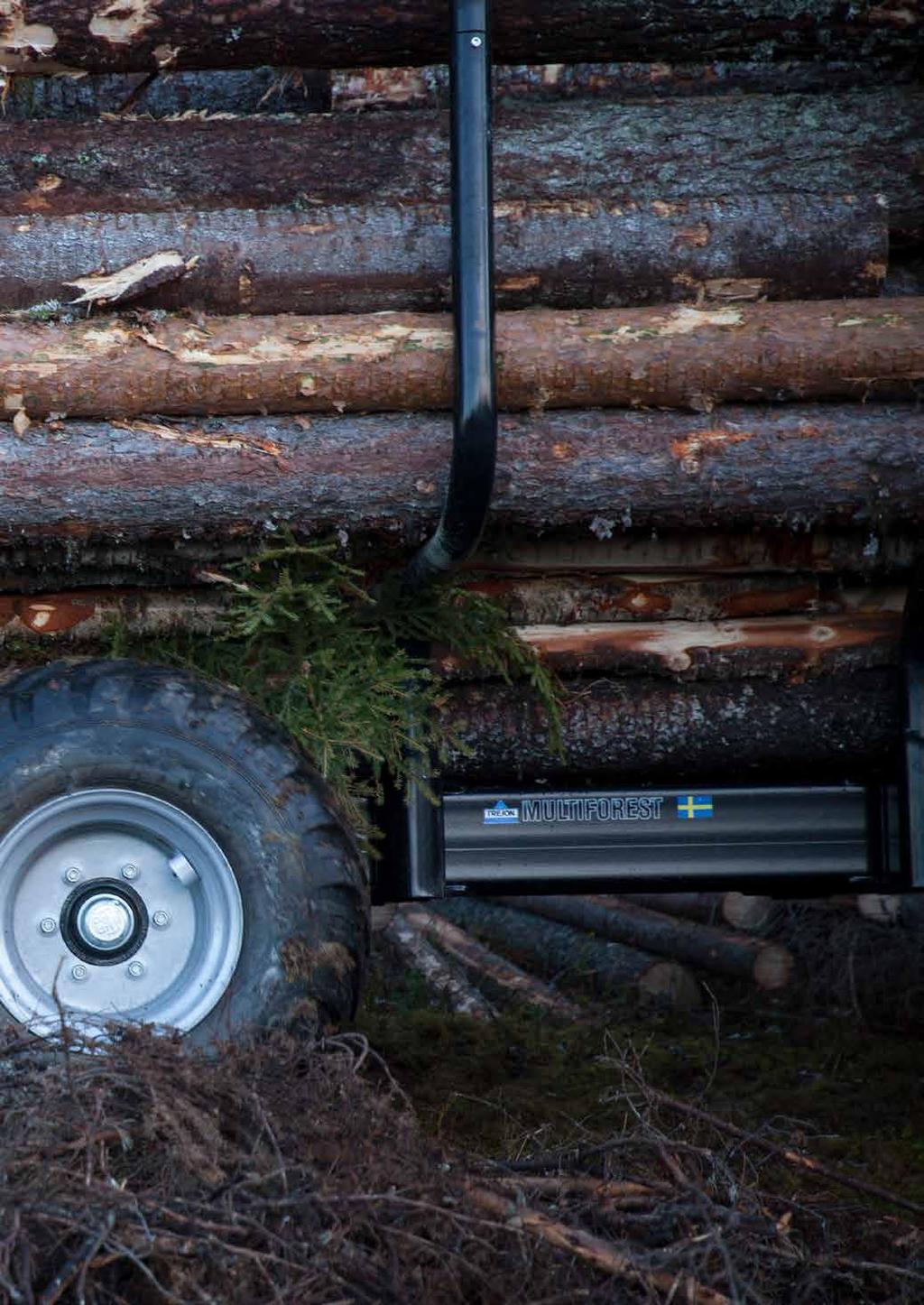 En trygg investering Skogsvagnar och kranar från Trejon Multiforest förvandlar din traktor till ett kraftfullt skogsekipage, vilket gör arbetet i skogen snabbt, effektivt och roligt varje dag, många