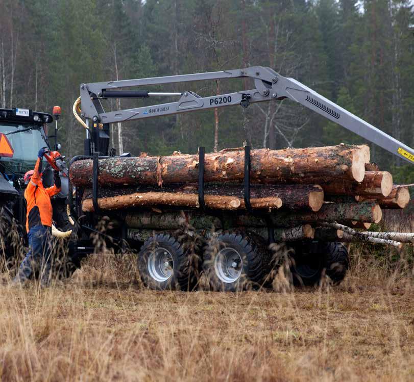 Vagnar med kraftfulla egenskaper Trejon Multiforest är konstruerad för tuffa förhållanden.