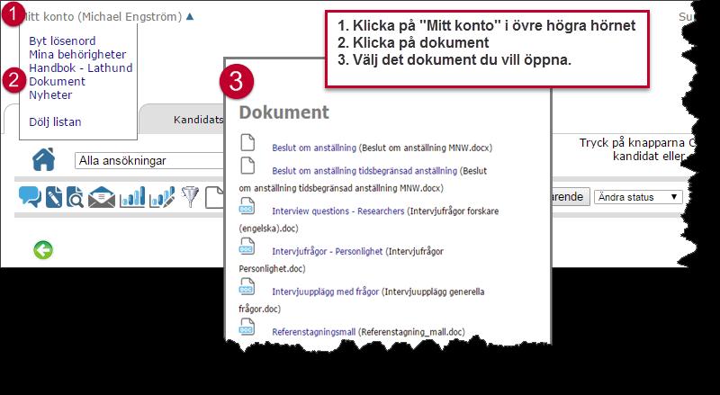 Gemensamma dokument och manualer kan även kommas