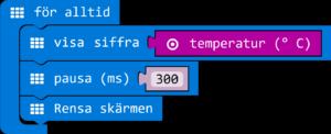 TERMOMETER Inbyggd i processorn finns en termometer. Temperaturen den mäter kan vi få från temperatur-blocket i grader Celcius. VARFÖR DÄR?