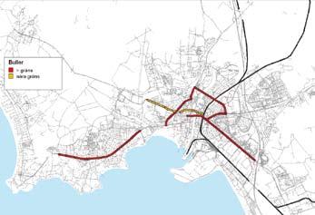 Exempel på karta: Trafikbuller Exempel på karta: Sjukhusrapporterade personskadeolyckor under fem år 49 Utveckling av på tabellen till vänster.