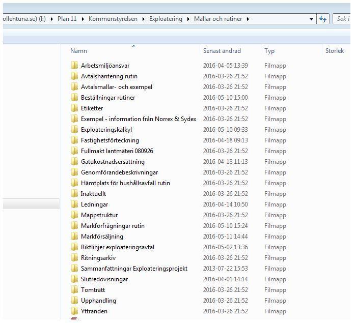 Vidare antog kommunfullmäktige 2015-11-19 dokumentet riktlinjer för exploateringsavtal. Dokumentet är framtaget av kommunledningskontoret.