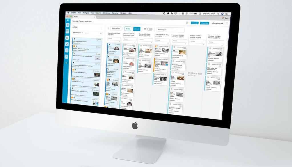 Dashboard: Överblicka, sök och planera innehåll och resurser Infomakers Dashboard ger dig en samlingsplats för att planera innehåll och arbetsflöden för publicering.