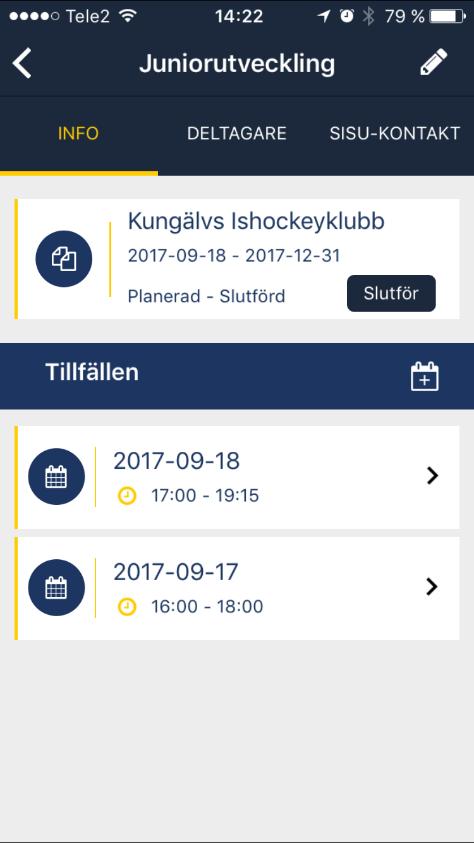 3. Välj den utbildningen där du vill lägga in