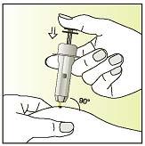 på sprutkolven Tryck försiktigt sprutkolven uppåt tills en liten droppe syns vid nålspetsen. 8.