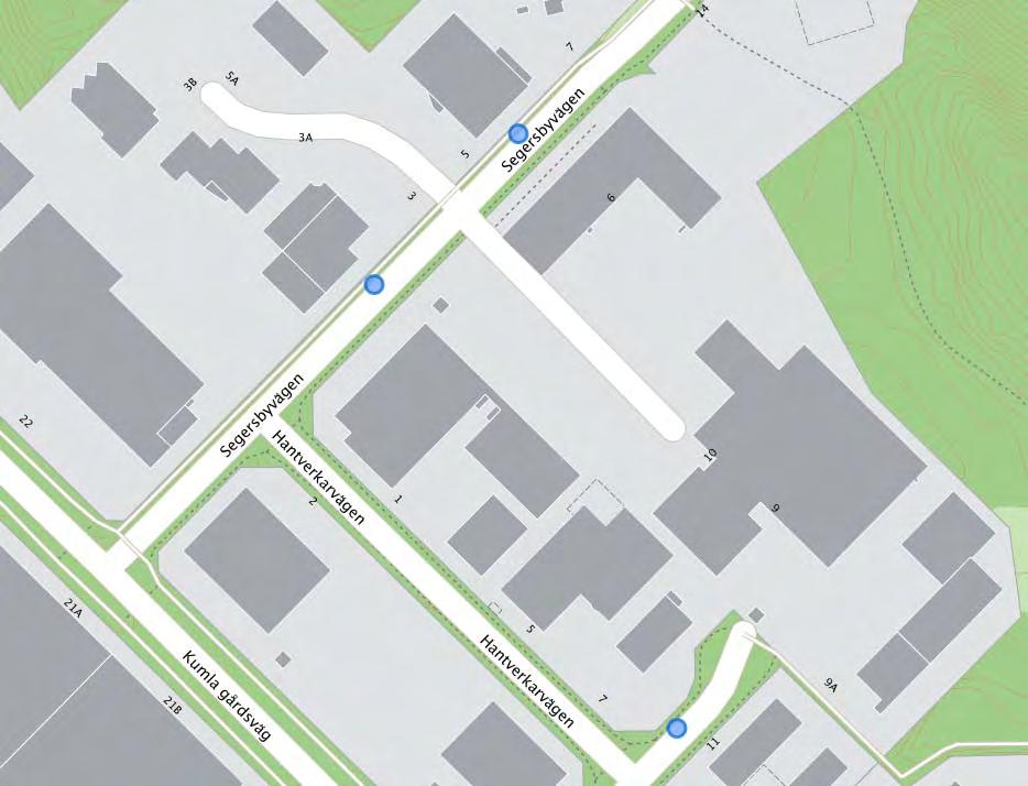 BOTKYRKA KOMMUN Samhällsbyggnadsförvaltningen Gata/parkenheten TJÄNSTESKRIVELSE 2018-05-29 5 [5] Sbf/2018:171 Norsborg, Eriksbergs industriområde Vi har bedömt föreslagna platser till att vara bra