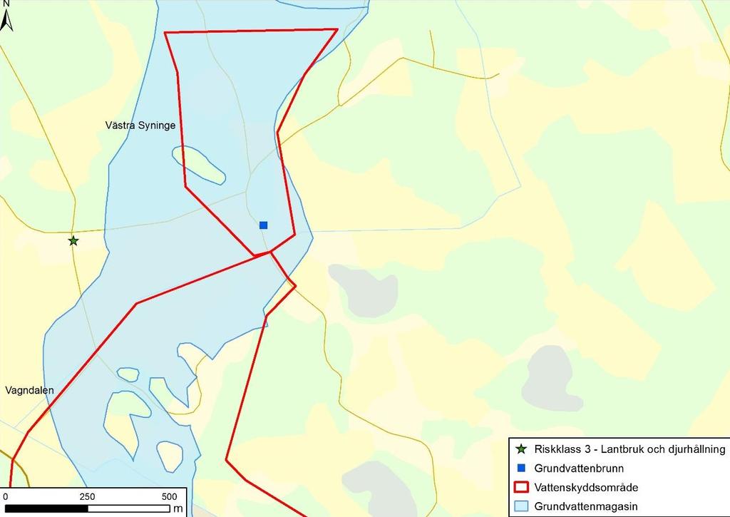 Tabell 1 Resultatet av Rambölls riskinventering och riskanalys för Västra Syninge. Koordinatsystem SWEREF99 TM.