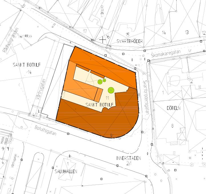 INLEDNING Sammanfattning Illustration för planområdet med befintlig bebyggelse.