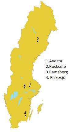 Tabel 1. Presentation of the locations in the study.
