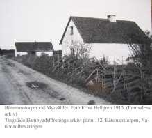 Gotland 19B 009. Vid väg 148 låg Hedermans båtsmanstorp som förstördes genom eldsvåda 1917.