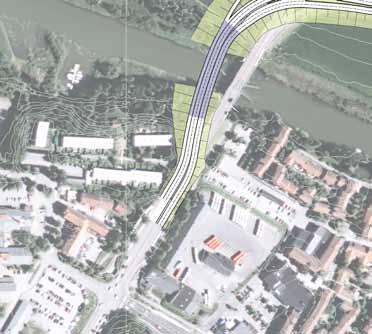 Gc-vägen på brons västra sida 4.1 Delsträcka Tappström - Tappströmsbron Vägen breddas med ytterligare ett körfält fram till korsningen med Tappströmsvägen.