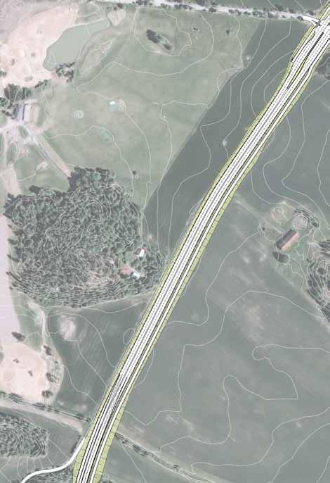 8.1.3 Murar Murar förekommer endast i anslutning till tunnelmynningarna. Huvudsakligen ska murarna utföras i granit. 8.1.4 Vegetation Befintlig vegatation sparas i möjligaste mån genom anpassningar av vägens breddning, som t ex vid Finnbo.