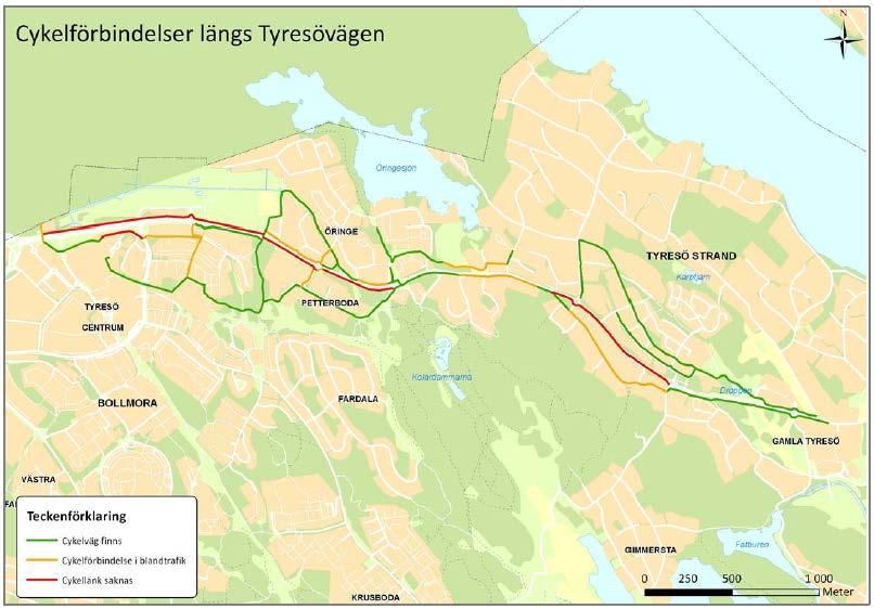 Brister för gång- och cykeltrafiken Tyresö kommun tillhör en av Sveriges trafiksäkraste kommuner!