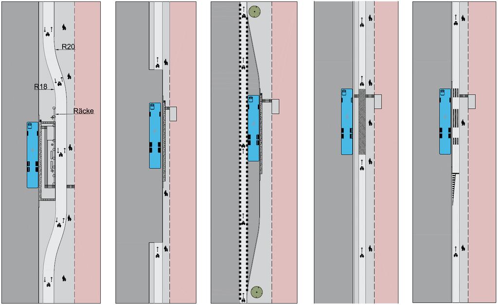 23 samspel mellan avstigande och cyklister.