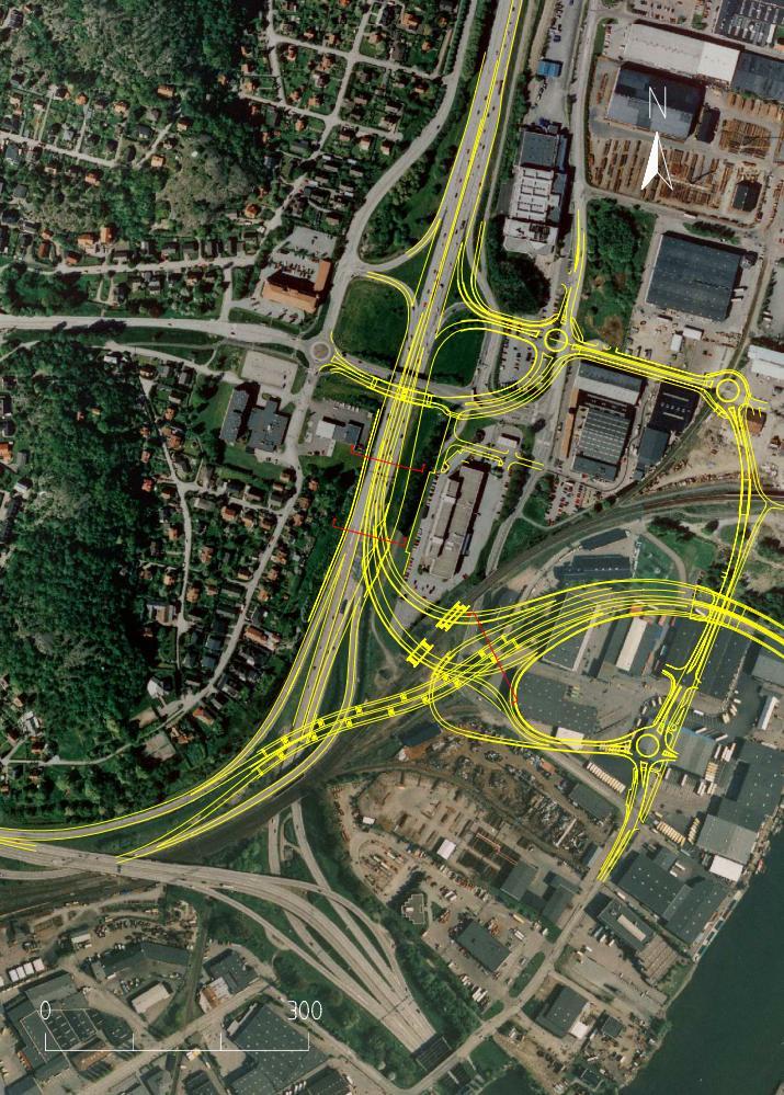 22 (65) E6/E45/E20-4.2. Tingstad 4.2.1. Allmänt På Hisingen ansluts den nya förbindelsen norrut mot E6 i Tingstadsmotet och söderut mot Lundbyleden (E6.21) i Ringömotet.