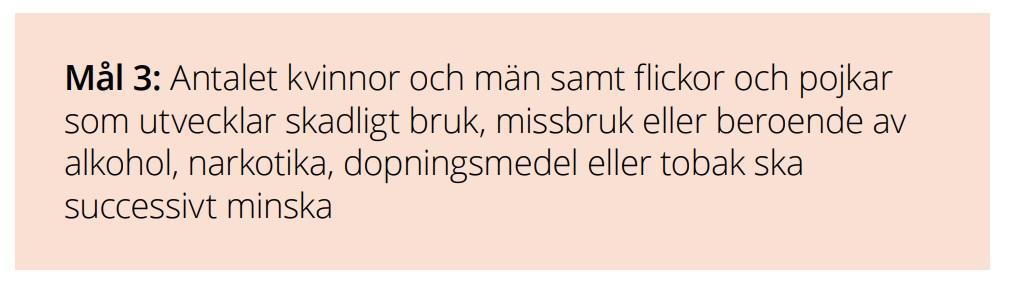 En samlad strategi för alkohol-, narkotika-,
