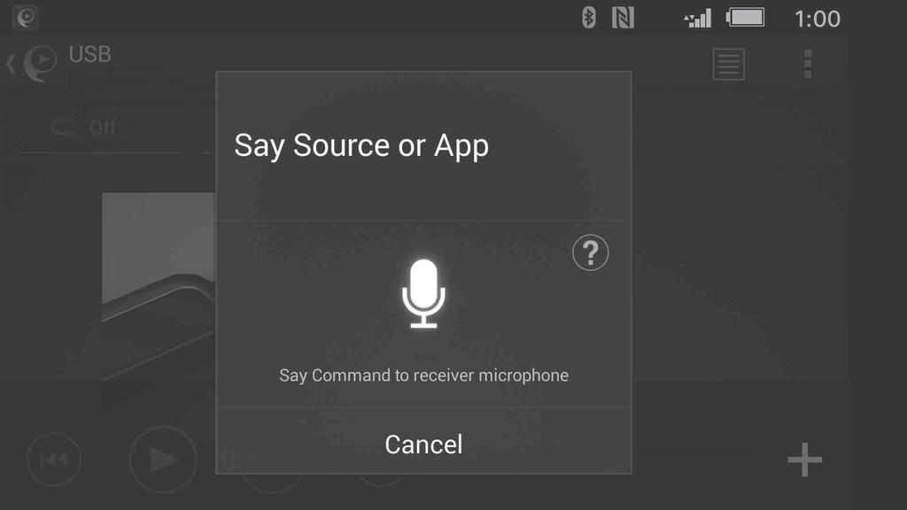 Aktivera röstigenkänning (endast på Android) Genom att registrera appar kan du styra dem via röstkommandon. Information finns i appens hjälpfunktion.